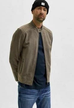 Sortie 🔥 Selected Homme ICONIC - Veste En Cuir - Morel ⭐ -Selected Homme Soldes Boutique ebdd558d765743849317c864fb4291b1