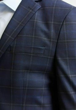 Remise 🔔 Selected Homme KOMFORTSTRETCH FENSTERKARO - Blazer - Dark Blue 👏 -Selected Homme Soldes Boutique ebf294c5f31f4714960f42153112e239