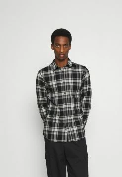 Nouveau 🧨 Selected Homme SLHSLIMTRENT 👚 SHIRT CHECK - Chemise - Black ✨