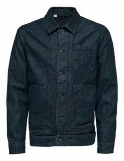 Coupon 👏 Selected Homme Veste En Jean - Dark Blue Denim ⭐ -Selected Homme Soldes Boutique f1fa5aceb795494ab61cebf9ad6ad479