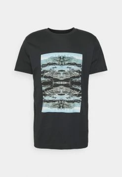 Le moins cher 💯 Selected Homme SLHMARIO O-NECK TEE - T-shirt Imprimé - Jet Black ❤️ -Selected Homme Soldes Boutique f224460216064a9c85765c02ae0eca21