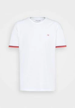 Top 10 ❤️ Selected Homme SLHREGPAT O NECK TEE - T-shirt Imprimé - White 🎉 -Selected Homme Soldes Boutique f3b3e17c715047c898c042375e2258ff