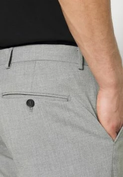 Meilleure affaire 😀 Selected Homme SLHSLIM MYLOLOGAN CROP - Pantalon Classique - Light Grey Melange 🔔 -Selected Homme Soldes Boutique f43ca7e53bee480cb9a9f5bd3401c299