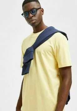 Sortie 😉 Selected Homme SLHRELAXCOLMAN O NECK - T-shirt Basique - Sunlight 🔥 -Selected Homme Soldes Boutique f5f5be11eb05409eb2eb05c8cd18493b
