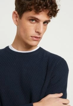 Nouveau ❤️ Selected Homme SLHBERG CREW NECK - Pullover - Navy Blazer/melange 🔥 -Selected Homme Soldes Boutique f708f3de6d97461d804ab29013dd0f8f