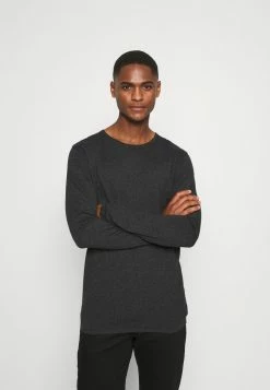 Offres 🔔 Selected Homme SLHROME LS CREW NECK G NOOS - Pullover - Antracit ✔️