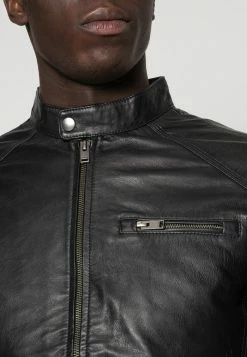 Tout neuf ⌛ Selected Homme CLASSIC JACKET - Veste En Cuir - Black 🥰 -Selected Homme Soldes Boutique fa8ca50a60db468c85234bb74697bb40