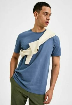 Meilleure vente 😍 Selected Homme SLHNORMAN SS O-NECK S NOOS - T-shirt Basique - Bering Sea 😉 -Selected Homme Soldes Boutique faefa62a29dd45f7860f967bdbe279d0