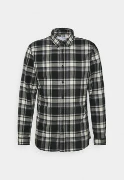 Nouveau 🧨 Selected Homme SLHSLIMTRENT 👚 SHIRT CHECK - Chemise - Black ✨ -Selected Homme Soldes Boutique fbe303207e5b40f4905b9feb814b75c9