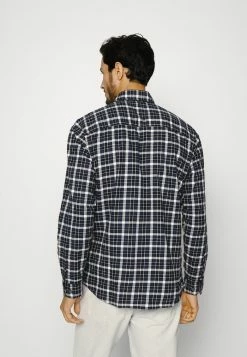 Sortie 😉 Selected Homme SLHSLIMISAC 👚 SHIRT CAMP - Chemise - Dark Blue/white 😉 -Selected Homme Soldes Boutique feb4432a6b7248d6b0cb33dfdda440e4